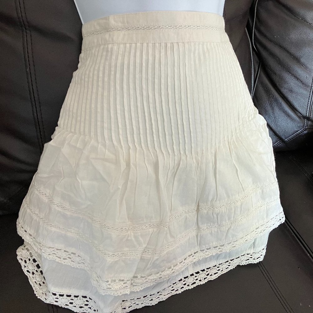 Free People Cream Mini Skirt